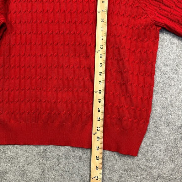 99 Jane Street Woman's Cable Knit Pullover Sweater Red Size XL - Picture 5 of 7